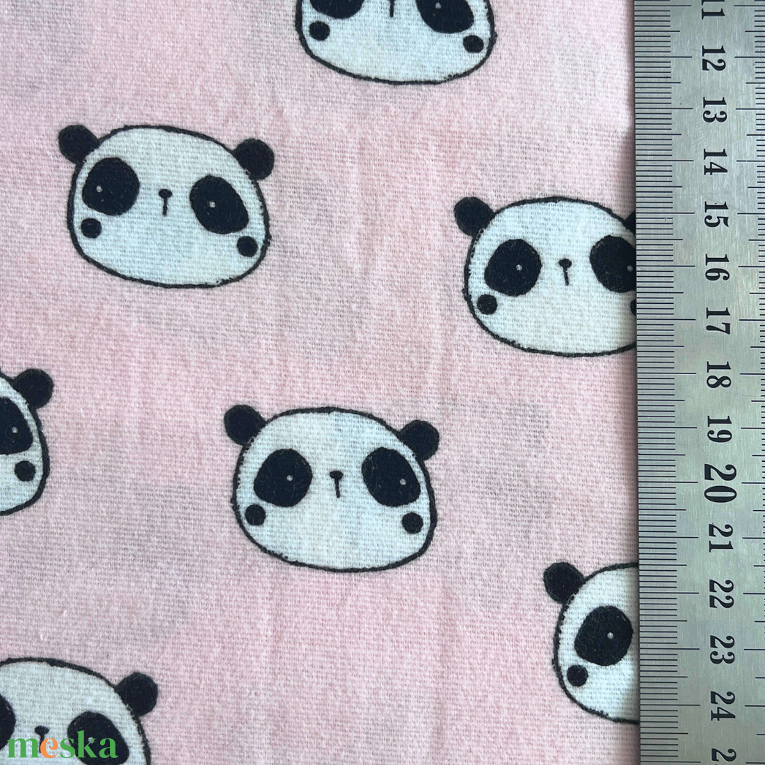Poppy HI THERE Panda mintás designer pamutflanel � Limitált anyagdarabok (OEKO-TEX) - kellékek & szerszámok - méteráru - anyagcsomag - Meska.hu
