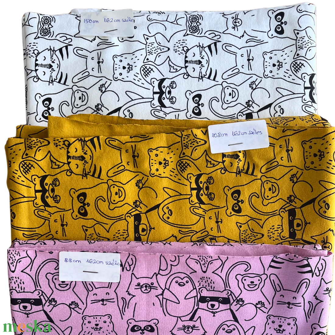 Designer állatmintás jersey � Limitált anyagdarabok (OEKO-TEX) - kellékek & szerszámok - méteráru - anyagcsomag - Meska.hu