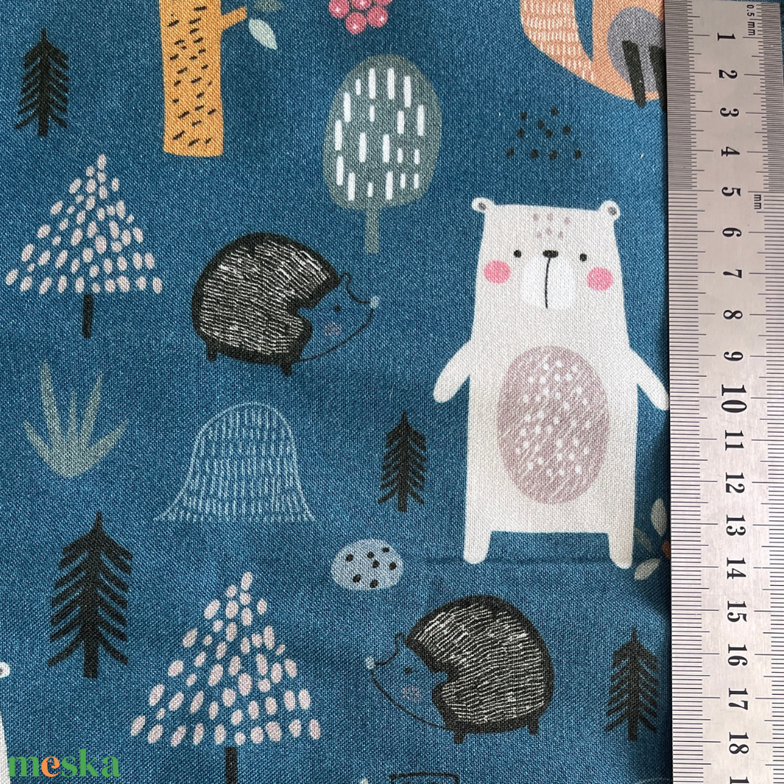 Designer erdei állatos bambusz anyag � Limitált anyagdarab (OEKO-TEX) - kellékek & szerszámok - méteráru - anyagcsomag - Meska.hu