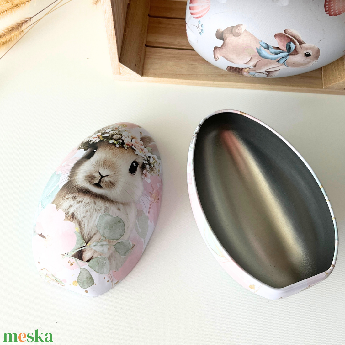 Fém nyitható húsvéti tojások meglepetésekhez - Többféle mintával - kellékek & szerszámok - dekorációs kellékek - egyéb kellékek - Meska.hu