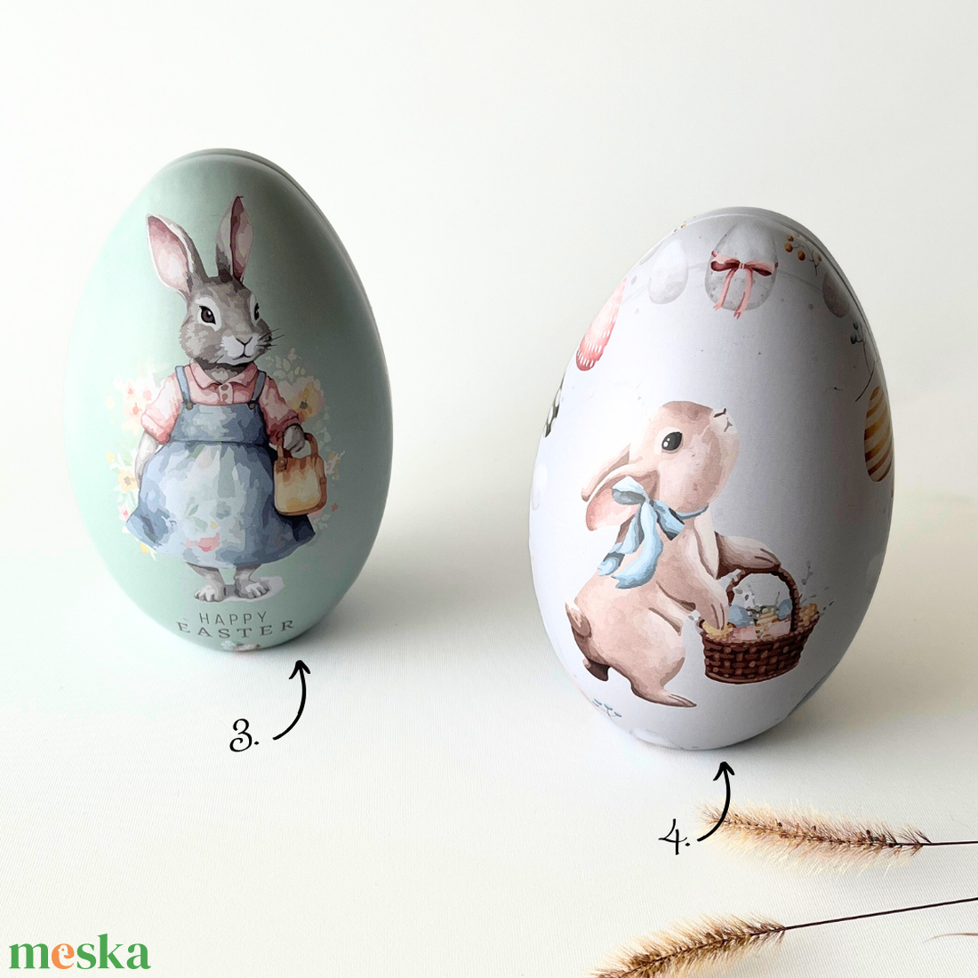 Fém nyitható húsvéti tojások meglepetésekhez - Többféle mintával - kellékek & szerszámok - dekorációs kellékek - egyéb kellékek - Meska.hu