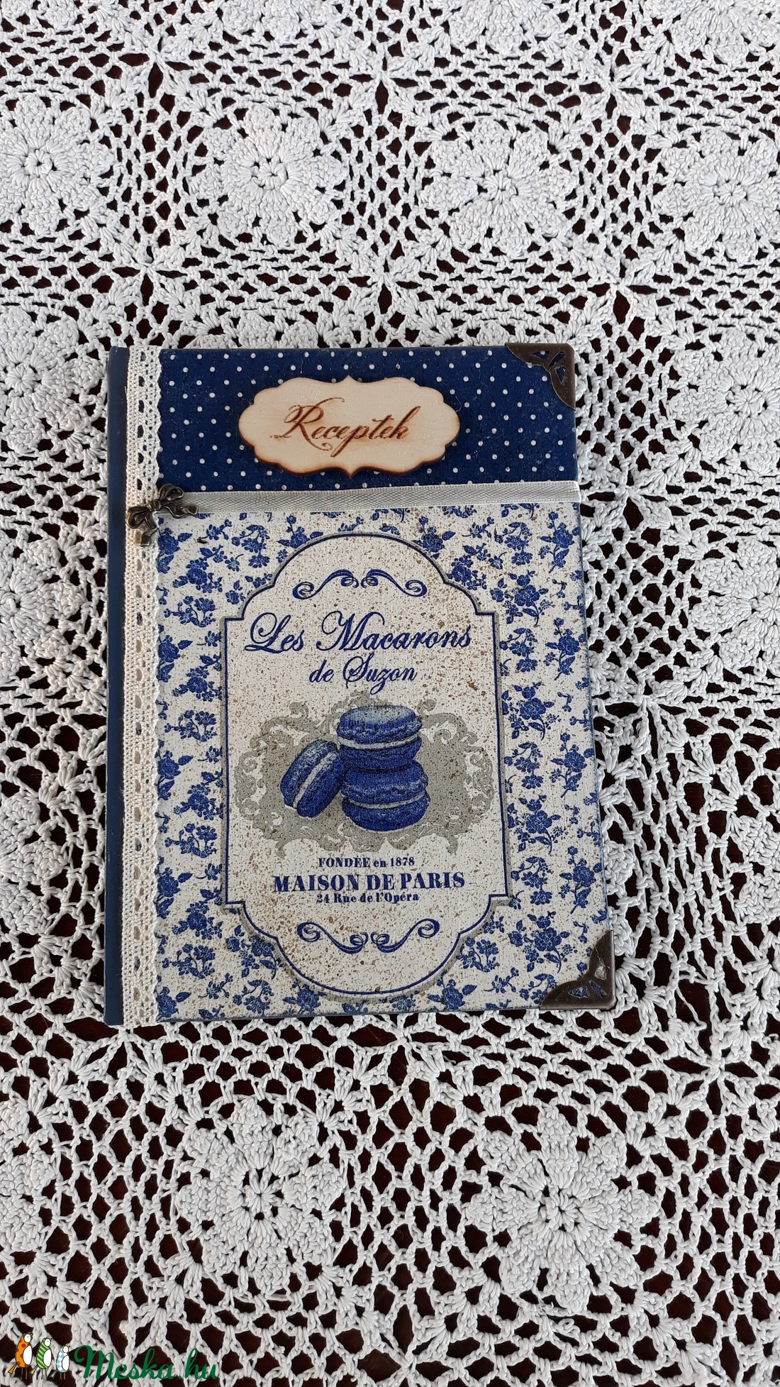 Receptfüzet macaronnal a vintage jegyében - - Meska.hu Receptfüzet macaronnal a vintage jegyében - - Meska.hu