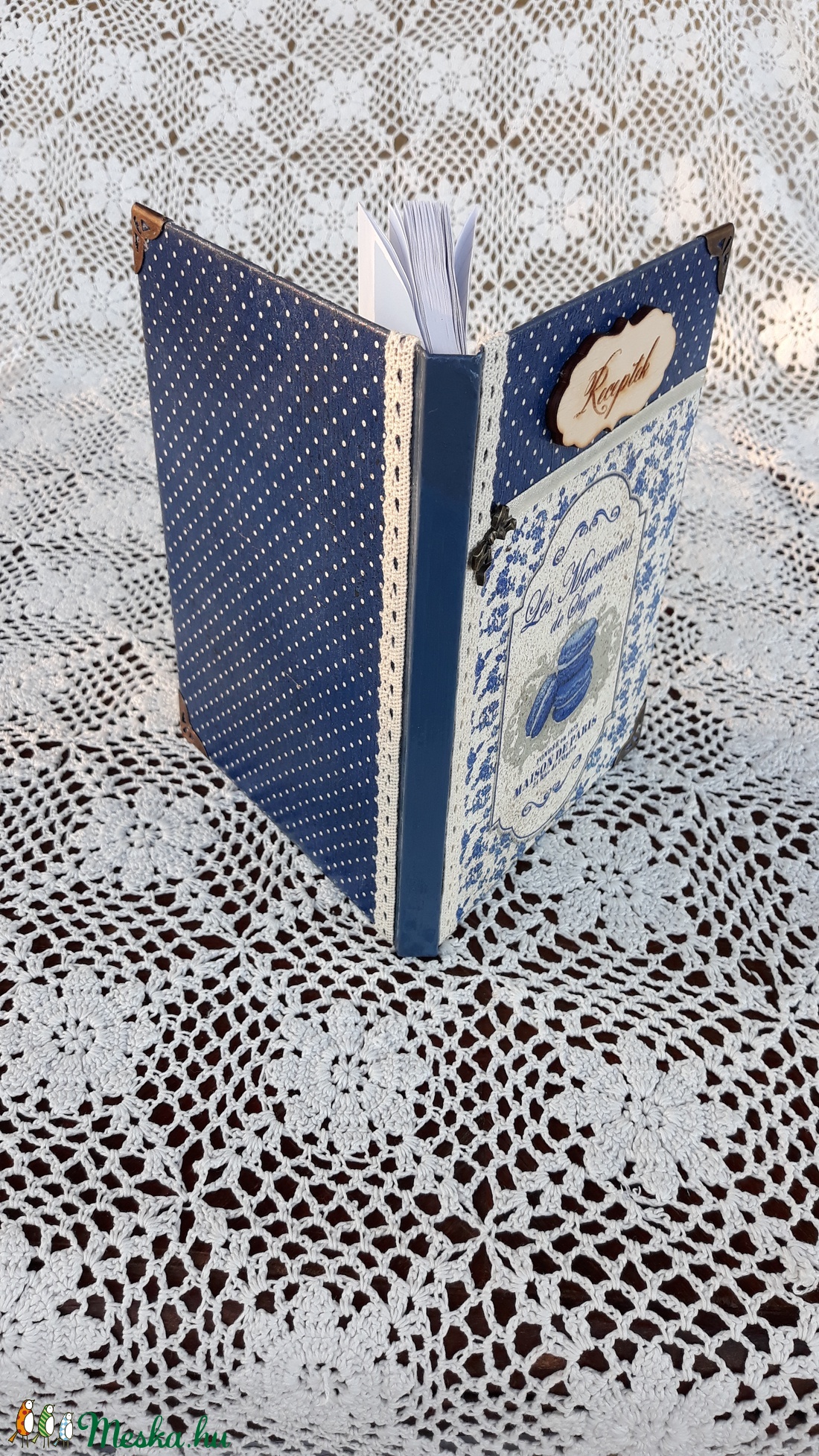 Receptfüzet macaronnal a vintage jegyében - - Meska.hu Receptfüzet macaronnal a vintage jegyében - - Meska.hu