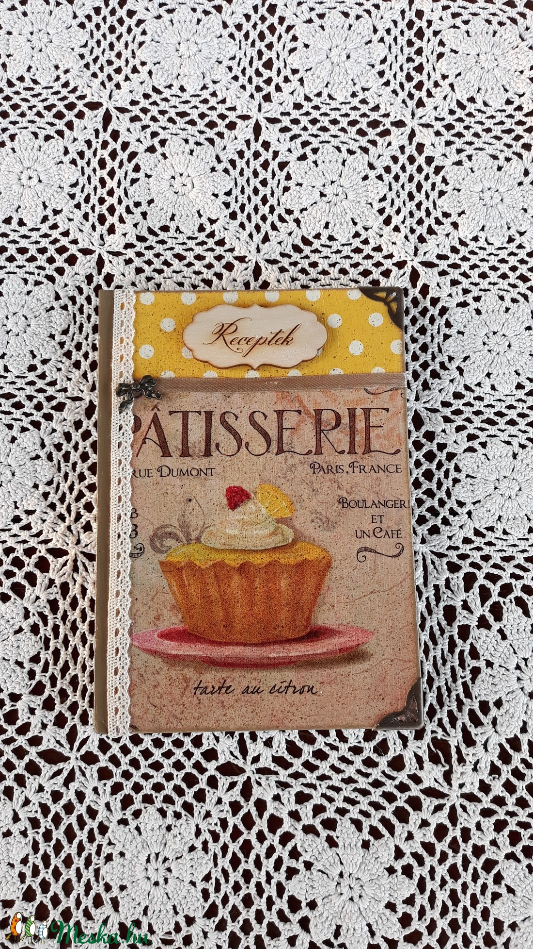 Receptfüzet muffinnal a vintage jegyében - otthon & életmód - konyhafelszerelés, tálalás - Meska.hu