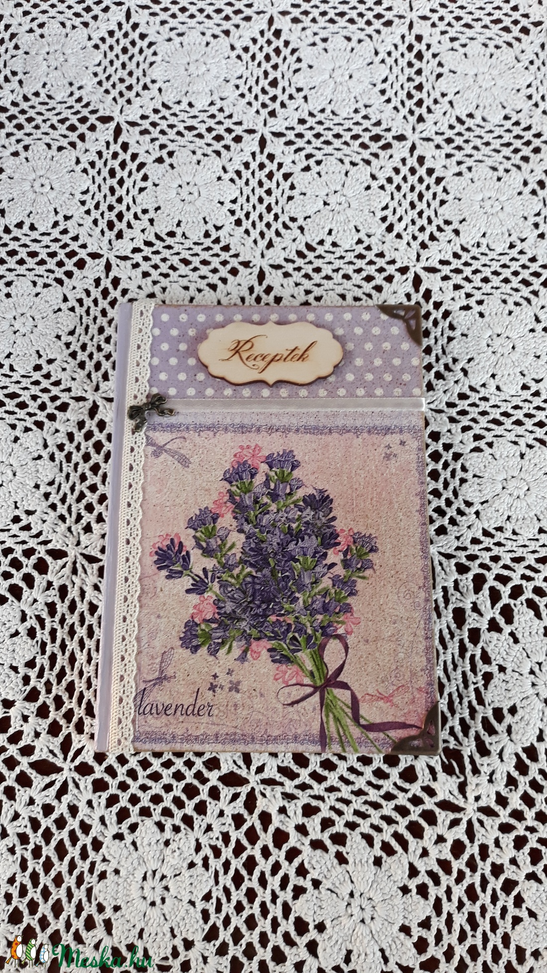 Receptfüzet levendulával a vintage jegyében - - Meska.hu Receptfüzet levendulával a vintage jegyében - - Meska.hu