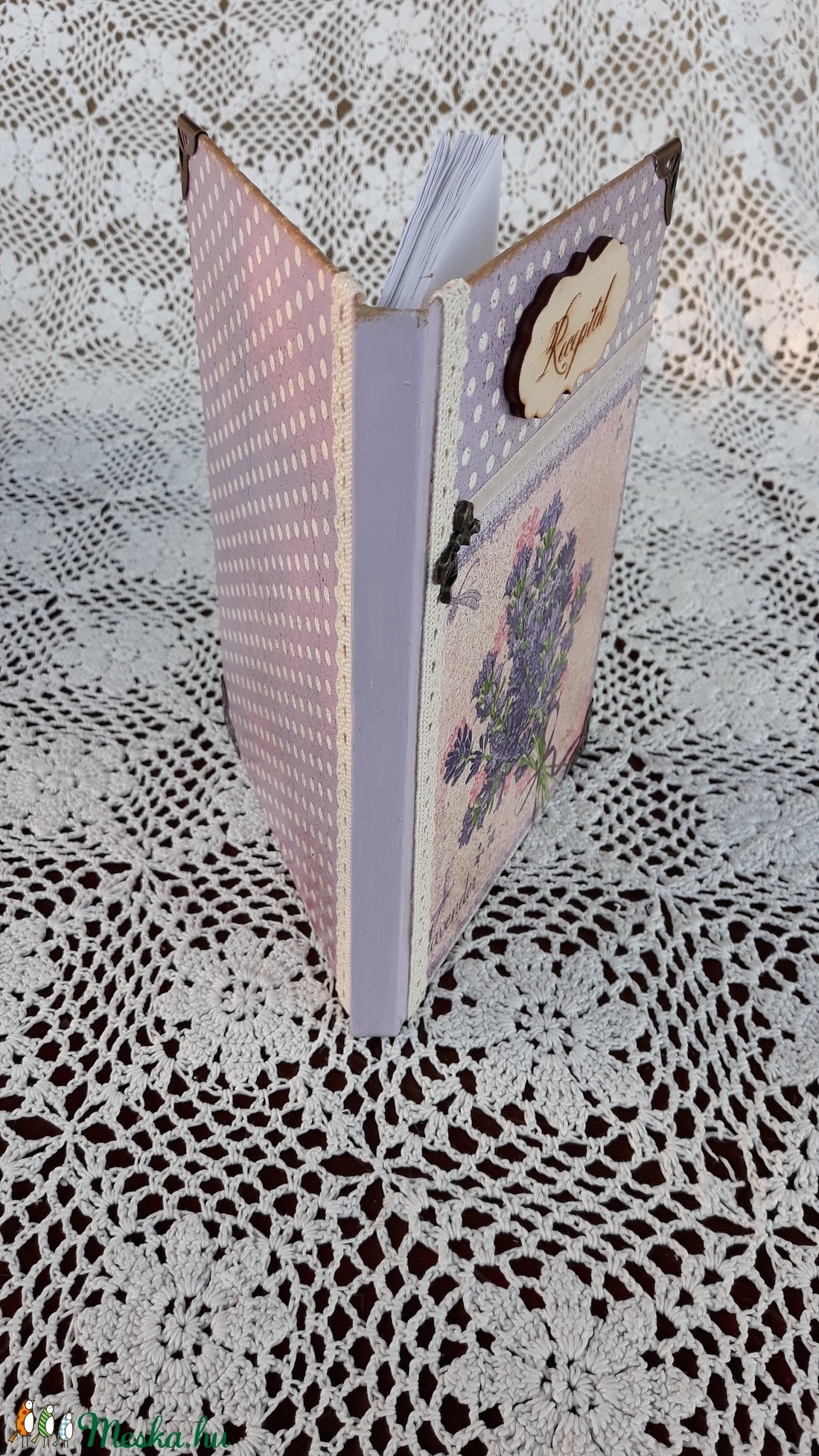 Receptfüzet levendulával a vintage jegyében - - Meska.hu Receptfüzet levendulával a vintage jegyében - - Meska.hu