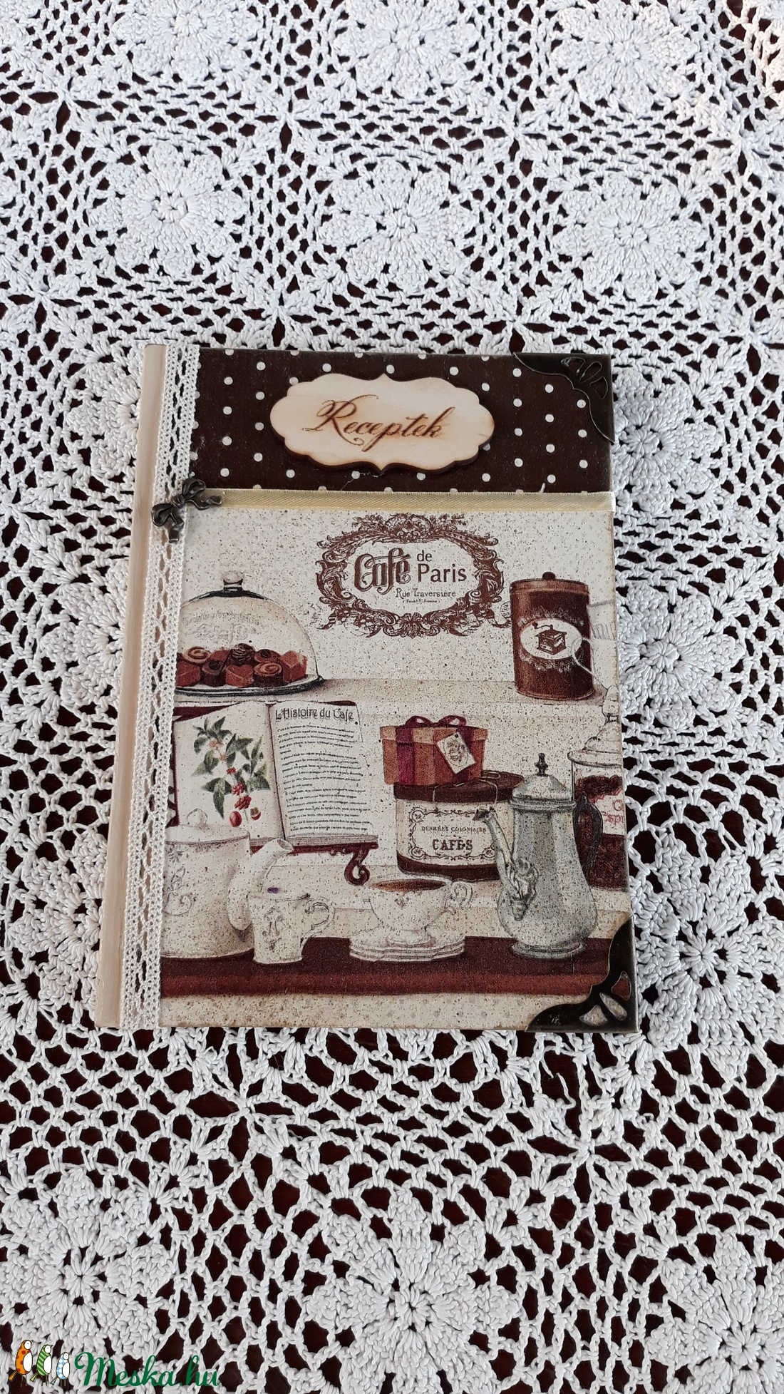 Receptfüzet sütis mintával a vintage jegyében - - Meska.hu Receptfüzet sütis mintával a vintage jegyében - - Meska.hu