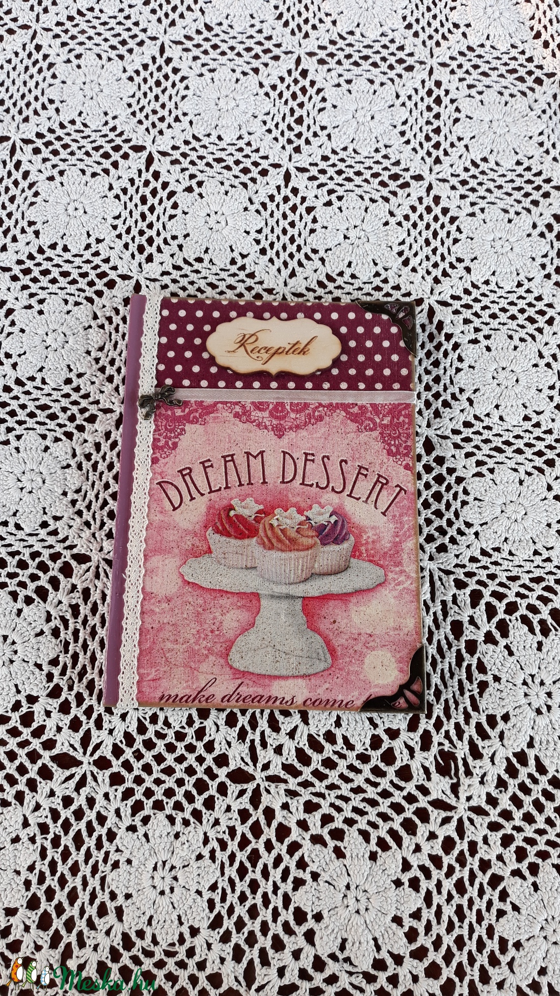 Receptfüzet muffin mintával a vintage jegyében - - Meska.hu Receptfüzet muffin mintával a vintage jegyében - - Meska.hu