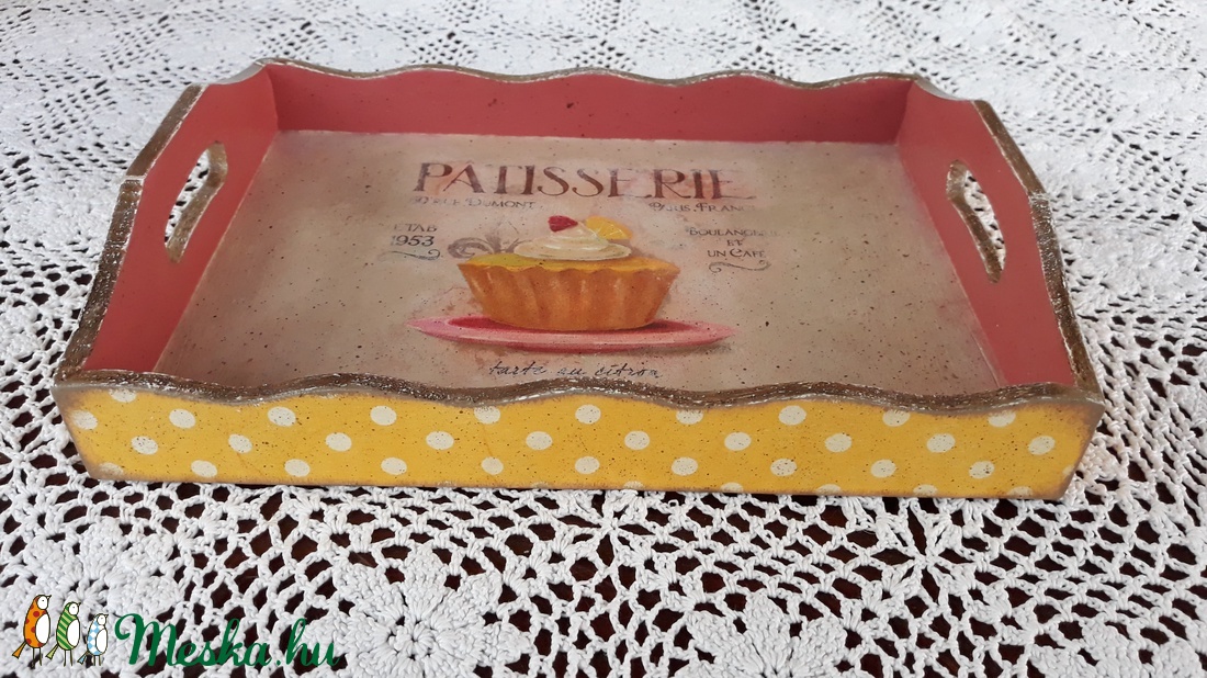 Tálca muffin mintával -  - Meska.hu