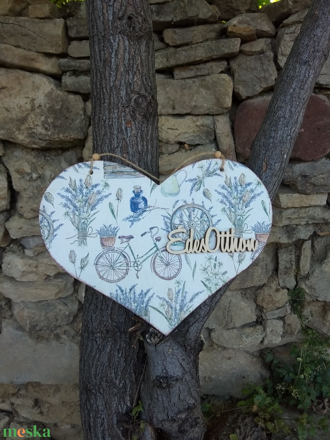 Nagy méretű vintage levendulás ajtódísz/lakásdekoráció - otthon & életmód - dekoráció - ajtó- és ablak dekoráció - ajtódísz & kopogtató - Meska.hu