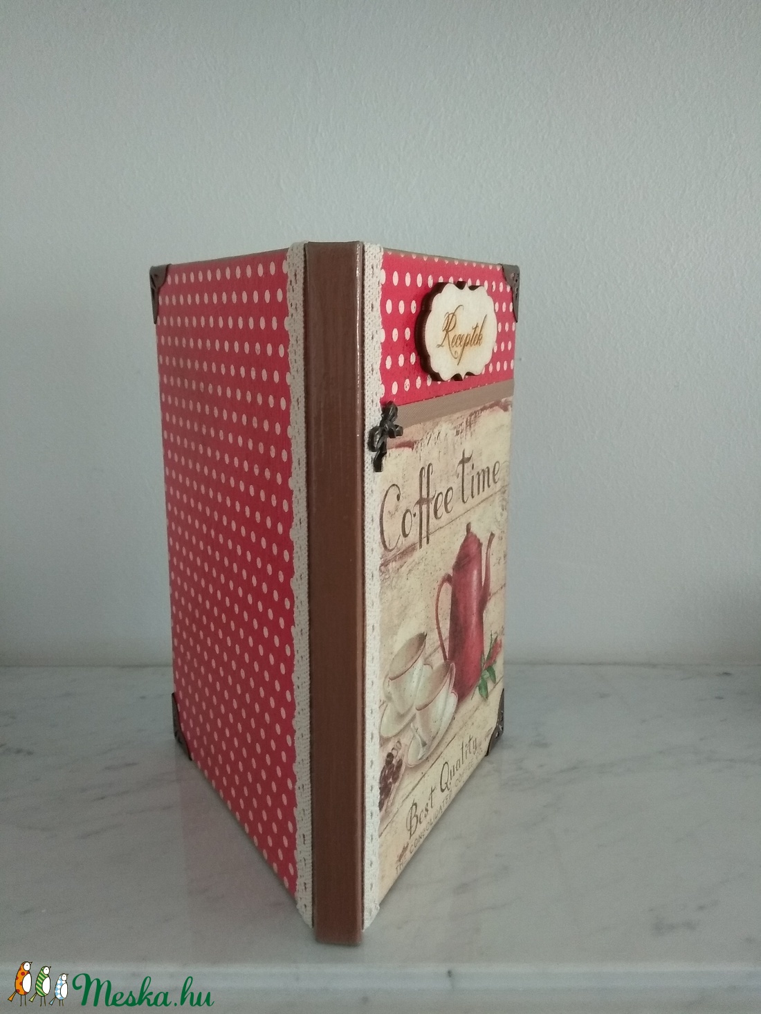 Receptfüzet kávés mintával a vintage jegyében - otthon & életmód - konyhafelszerelés, tálalás - Meska.hu Receptfüzet kávés mintával a vintage jegyében - otthon & életmód - konyhafelszerelés, tálalás - Meska.hu