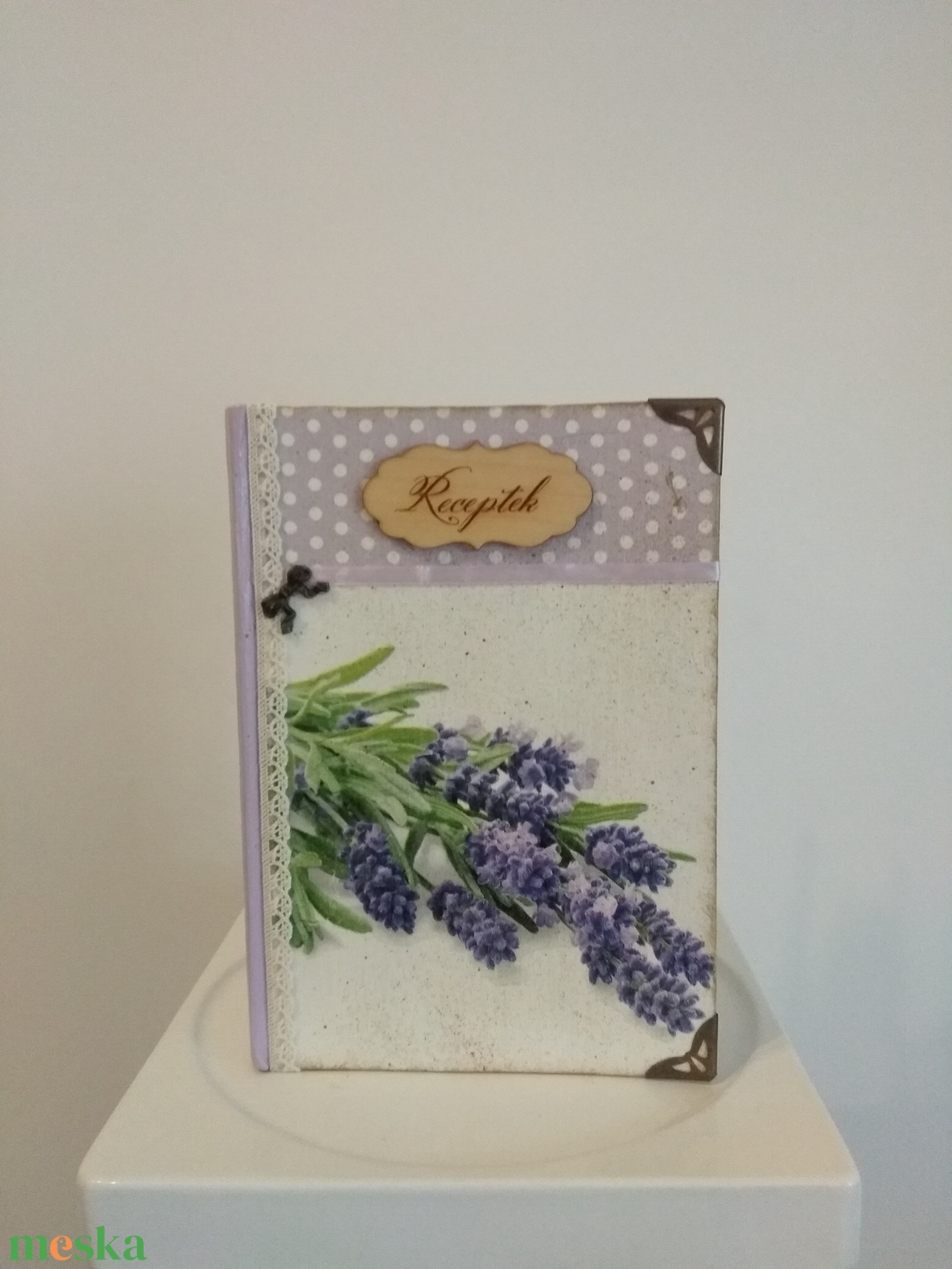 Receptfüzet csokros levendula mintával a vintage jegyében - otthon & életmód - konyhafelszerelés, tálalás - sütés, főzés - receptfüzet - Meska.hu Receptfüzet csokros levendula mintával a vintage jegyében - otthon & életmód - konyhafelszerelés, tálalás - sütés, főzés - receptfüzet - Meska.hu