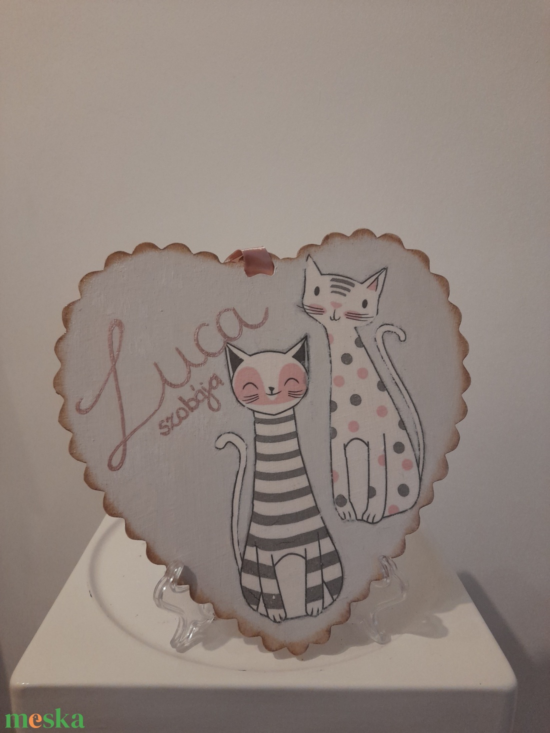 Vintage mintájú tündéres fali vagy ajtódísz gyerekszobába- felírattal - otthon & életmód - dekoráció - ajtó- és ablak dekoráció - ajtódísz & kopogtató - Meska.hu