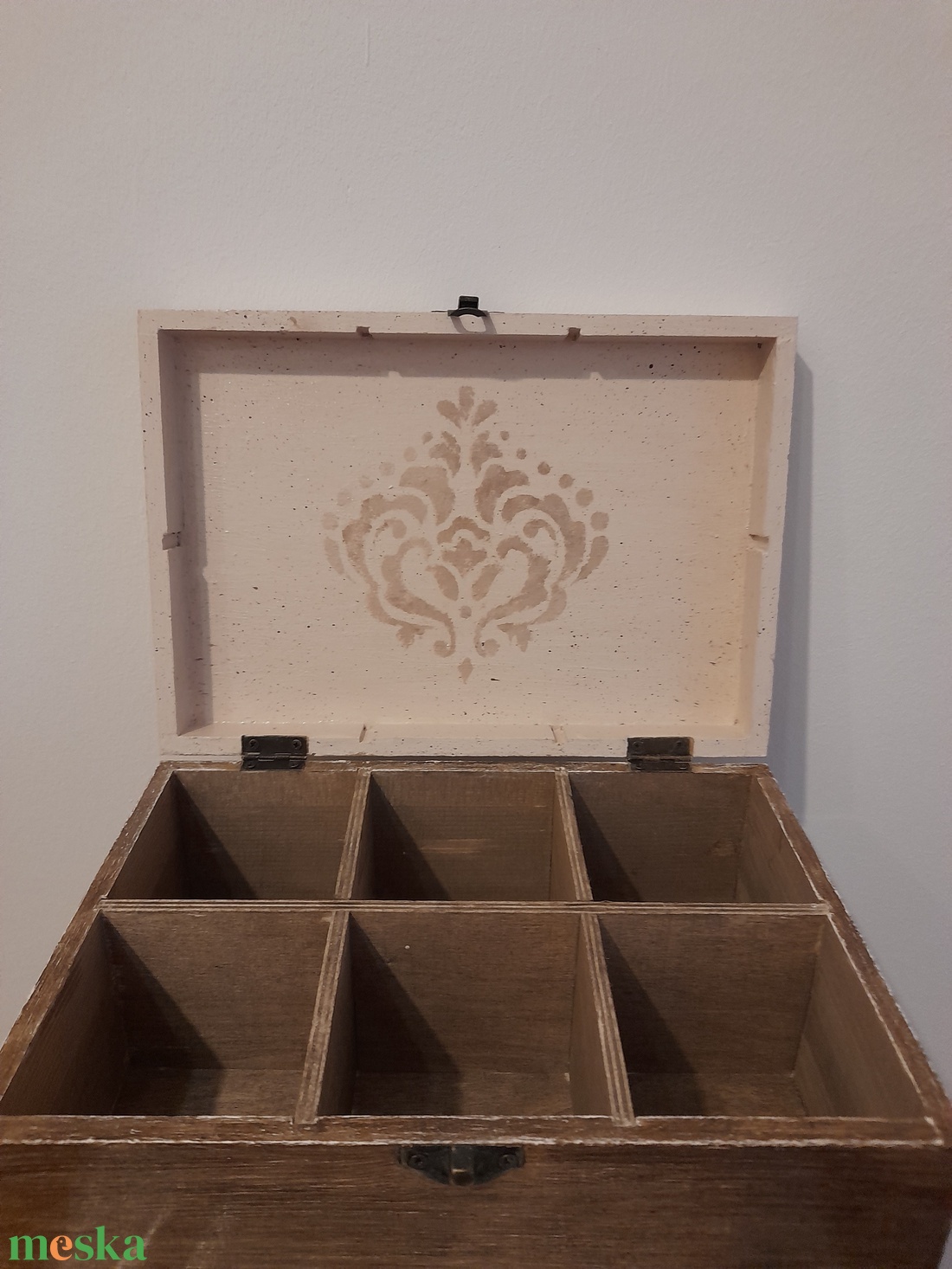  Vintage  stílusú levendulás nagy méretű teafilter tartó/ tároló doboz/ varrós doboz - ékszer - ékszertartó - ékszerdoboz - Meska.hu