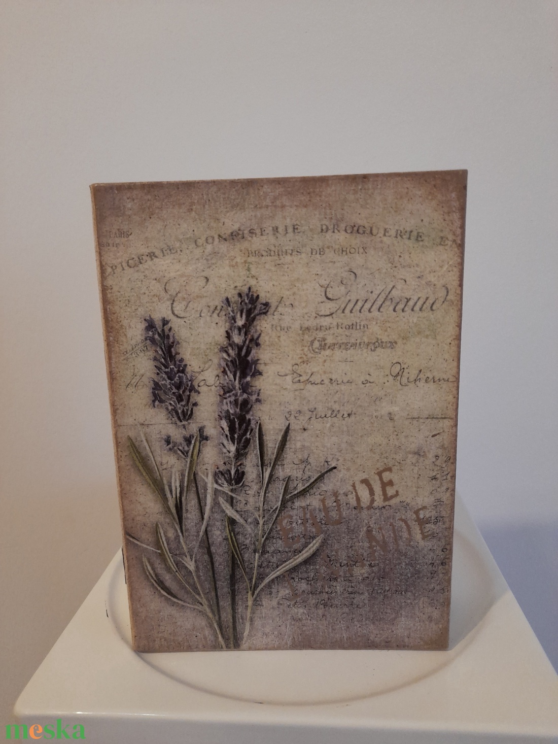  Vintage  stílusú levendula mintás doboz - ékszer - ékszertartó - ékszerdoboz - Meska.hu