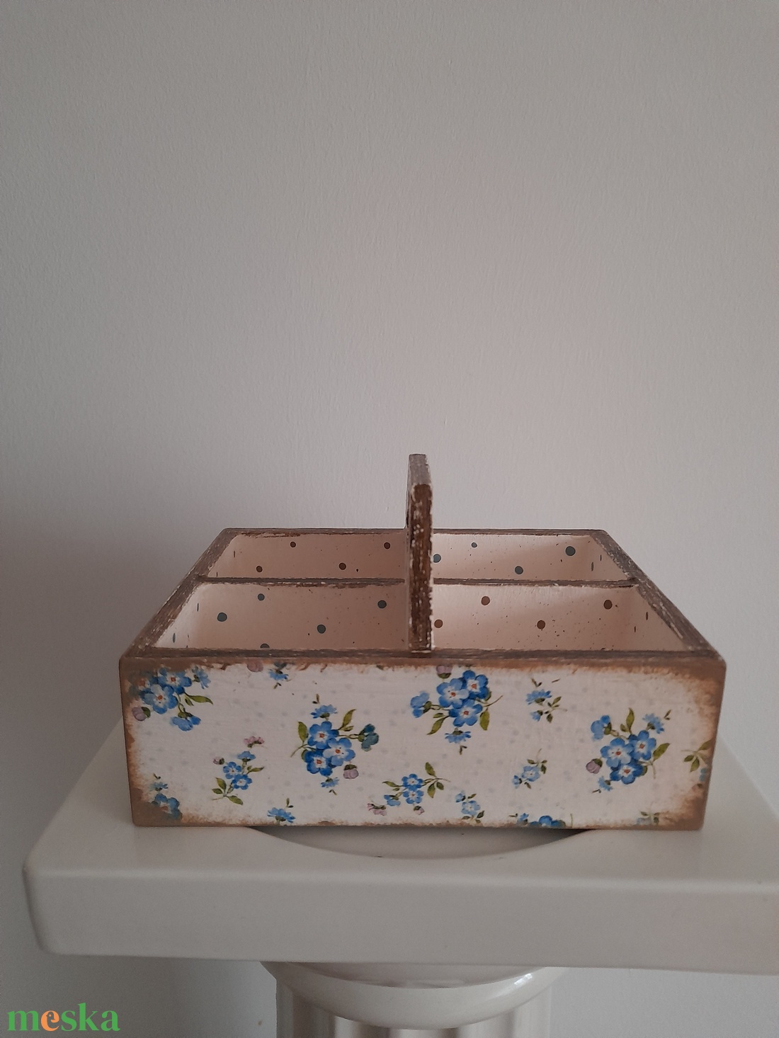 Fa asztali tároló/ teafiltertartó / ékszertartó mintás - otthon & életmód - konyhafelszerelés, tálalás - konyhai tárolás - tea & kávé tárolás - Meska.hu