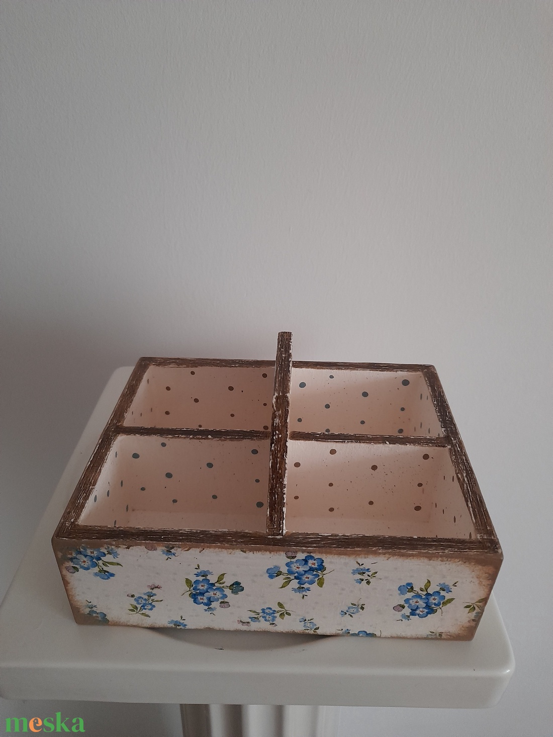 Fa asztali tároló/ teafiltertartó / ékszertartó mintás - otthon & életmód - konyhafelszerelés, tálalás - konyhai tárolás - tea & kávé tárolás - Meska.hu