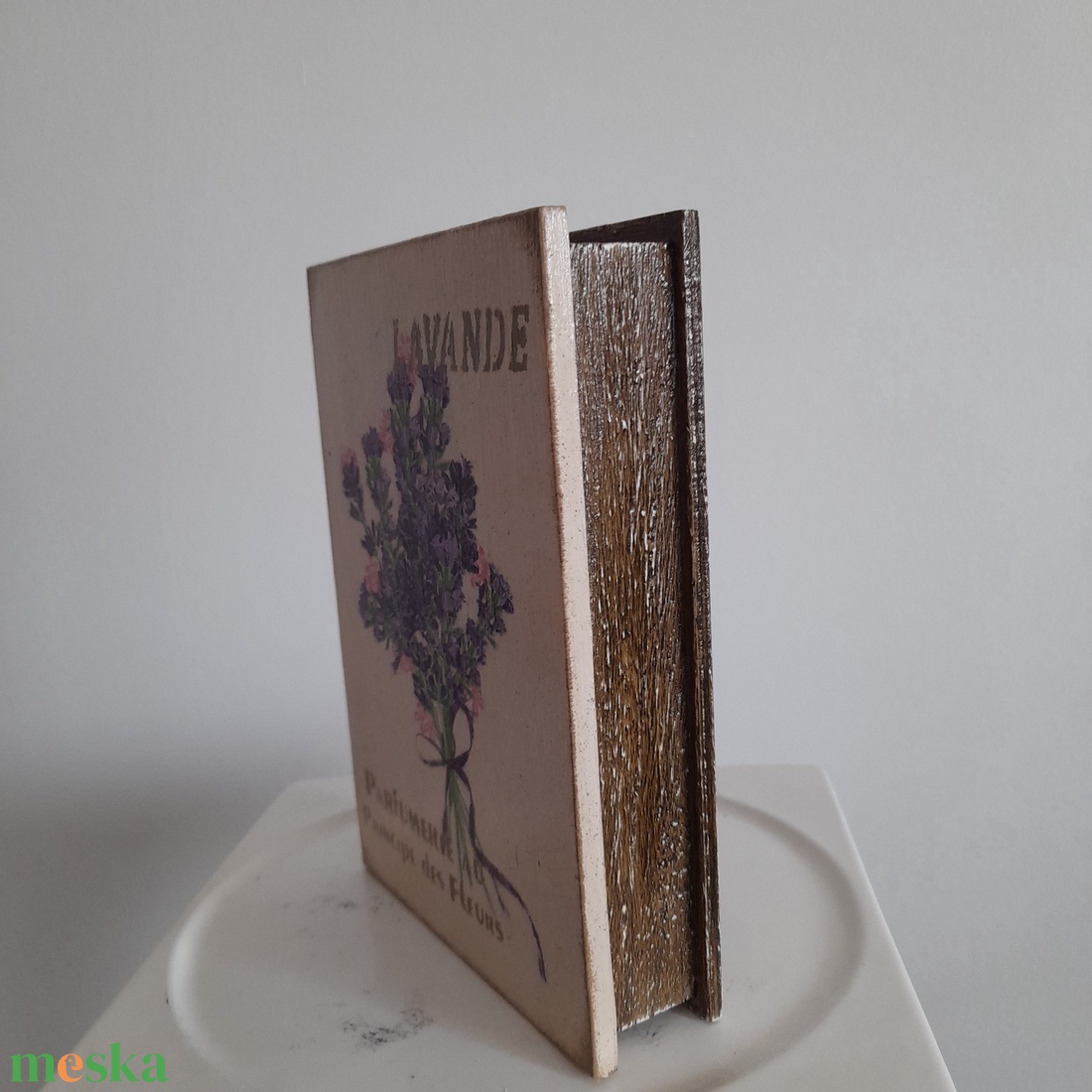  Vintage  stílusú levendula mintás doboz - ékszer - ékszertartó - ékszerdoboz - Meska.hu