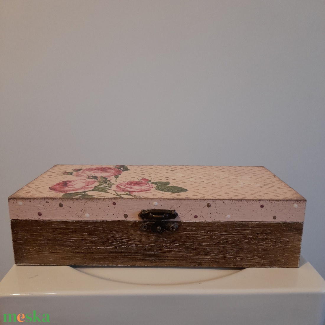  Vintage  stílusú   tároló doboz/ varrós doboz - ékszer - ékszertartó - ékszerdoboz - Meska.hu