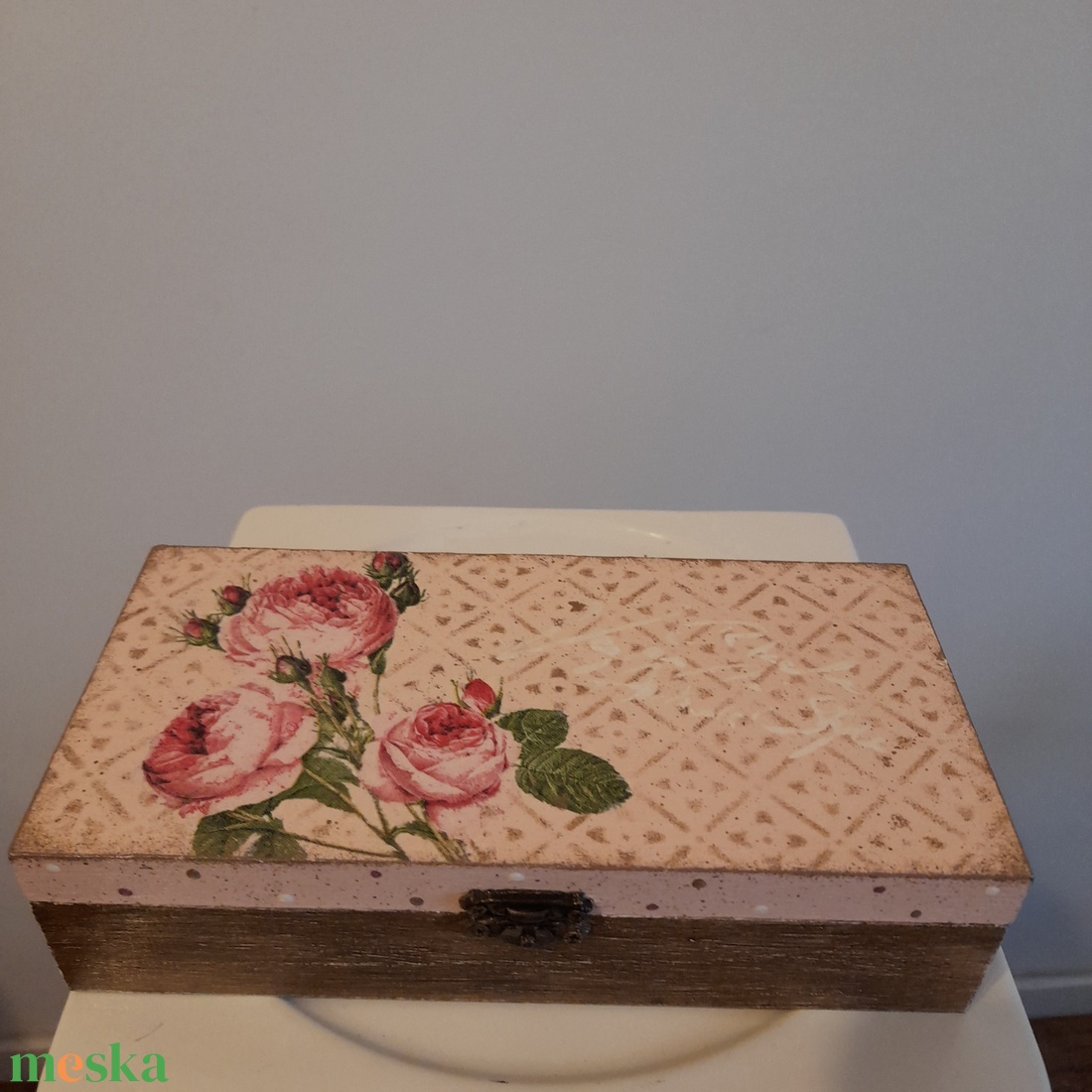  Vintage  stílusú   tároló doboz/ varrós doboz - ékszer - ékszertartó - ékszerdoboz - Meska.hu