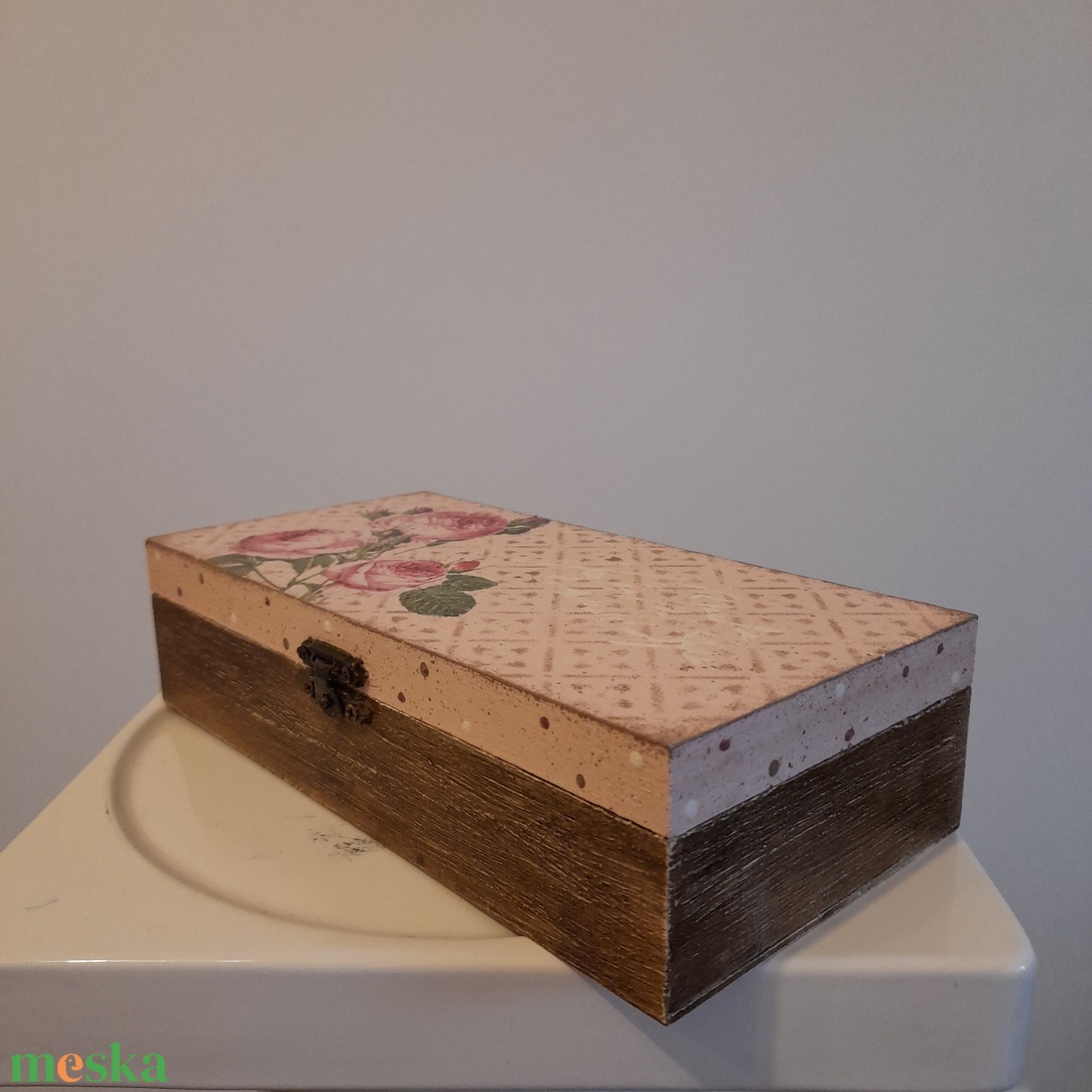  Vintage  stílusú   tároló doboz/ varrós doboz - ékszer - ékszertartó - ékszerdoboz - Meska.hu