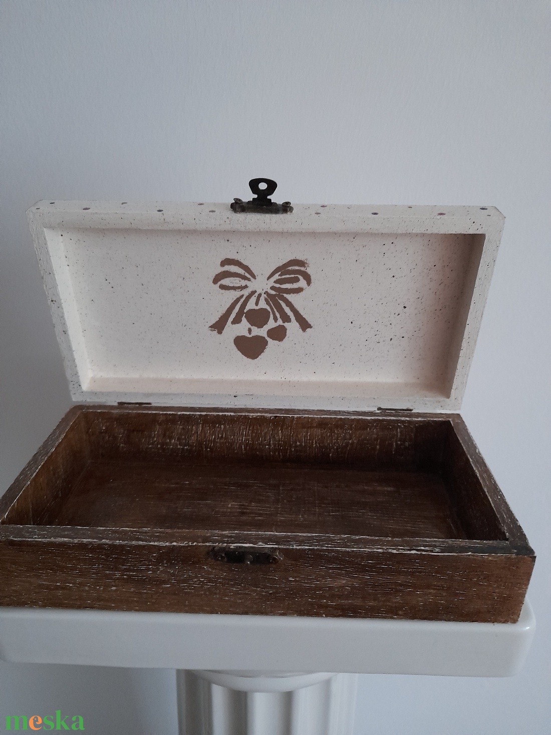 Vintage macaron-kulcsos ékszertartó doboz/varrós doboz - ékszer - ékszertartó - ékszerdoboz - Meska.hu