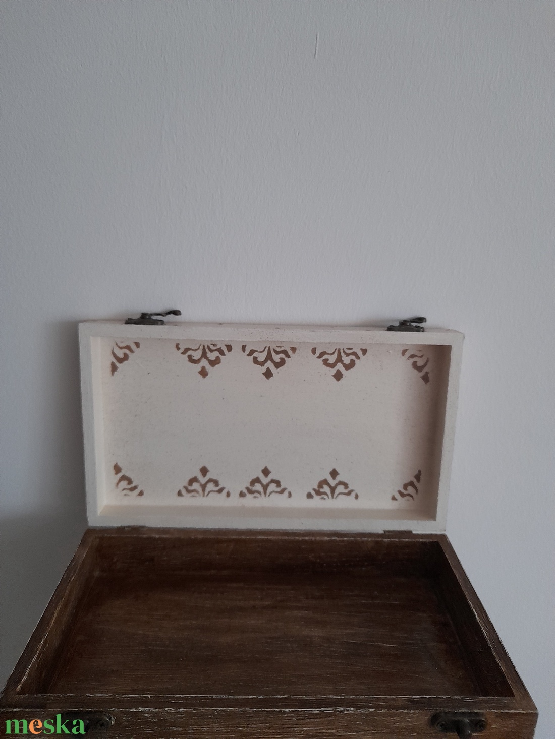  Vintage rózsás ékszertartó doboz/ varrós doboz - otthon & életmód - konyhafelszerelés, tálalás - konyhai tárolás - tea & kávé tárolás - Meska.hu