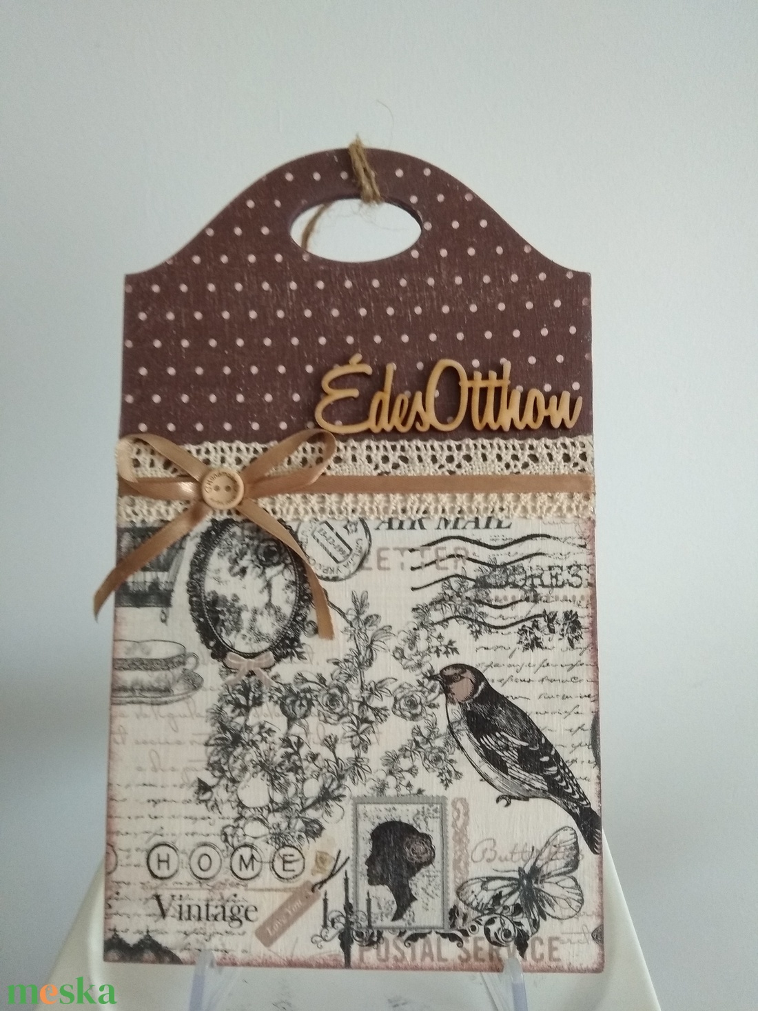 Vintage mintájú fali vagy ajtódísz - otthon & életmód - dekoráció - ajtó- és ablak dekoráció - ajtódísz & kopogtató - Meska.hu