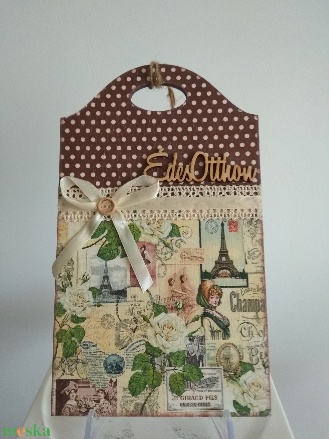 Vintage mintájú fali vagy ajtódísz - otthon & életmód - dekoráció - ajtó- és ablak dekoráció - ajtódísz & kopogtató - Meska.hu