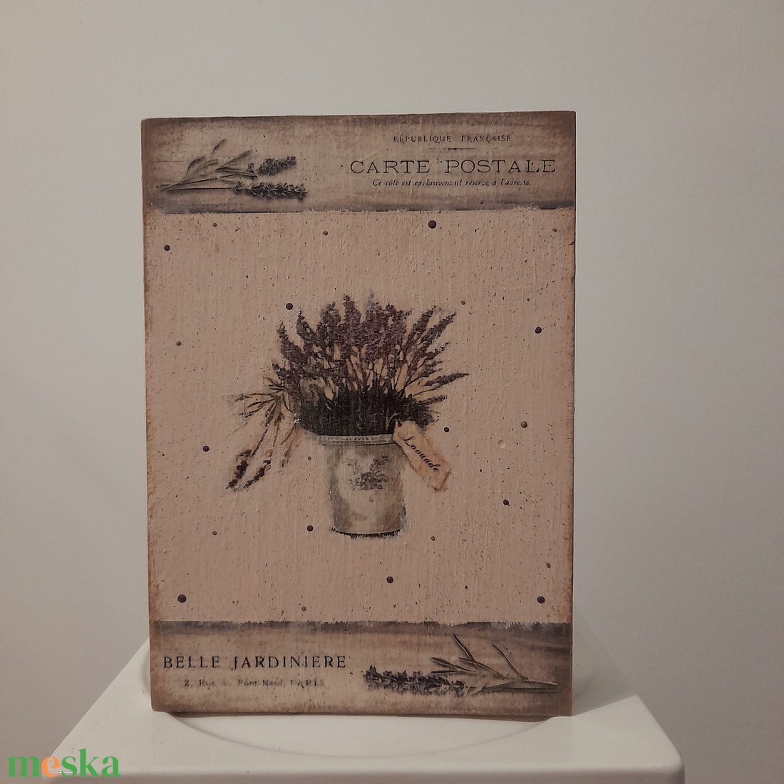  Vintage  levendulás ékszertartó doboz/varrós doboz könyv formájú - ékszer - ékszertartó - ékszerdoboz - Meska.hu