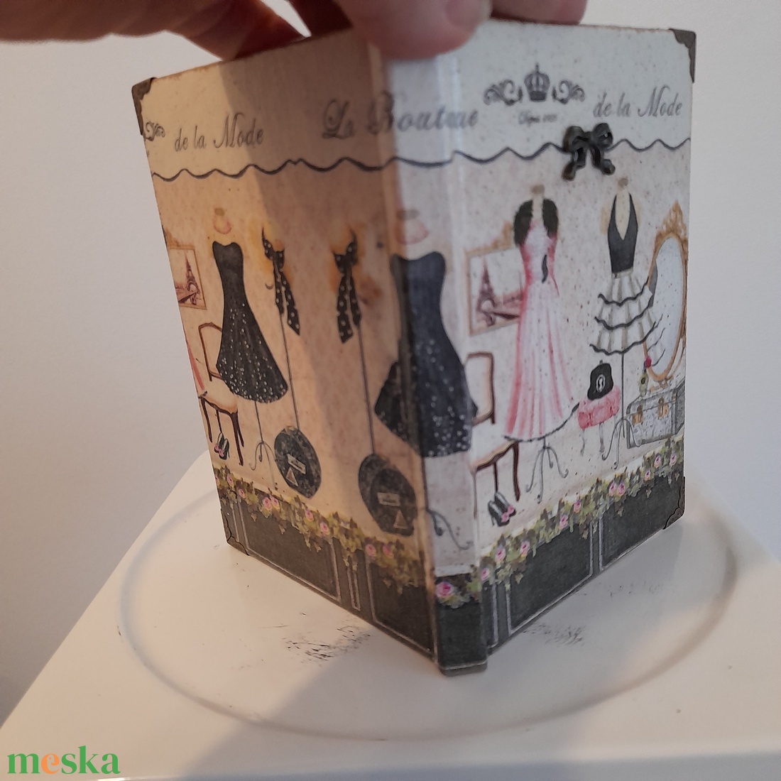 Notesz, jegyzetfüzet mintával a vintage jegyében - otthon & életmód - konyhafelszerelés, tálalás - sütés, főzés - receptfüzet - Meska.hu