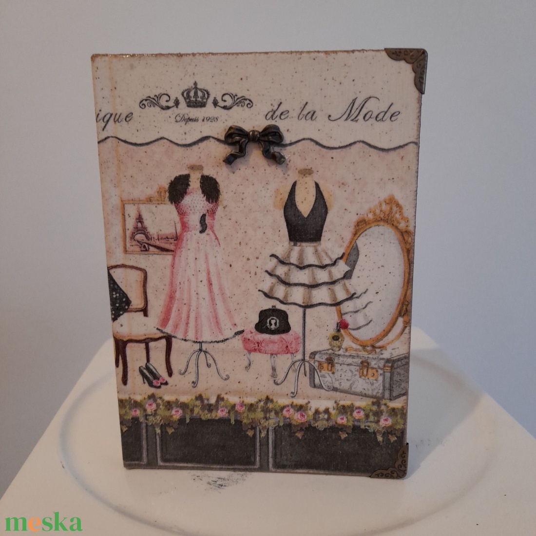 Notesz, jegyzetfüzet mintával a vintage jegyében - otthon & életmód - konyhafelszerelés, tálalás - sütés, főzés - receptfüzet - Meska.hu