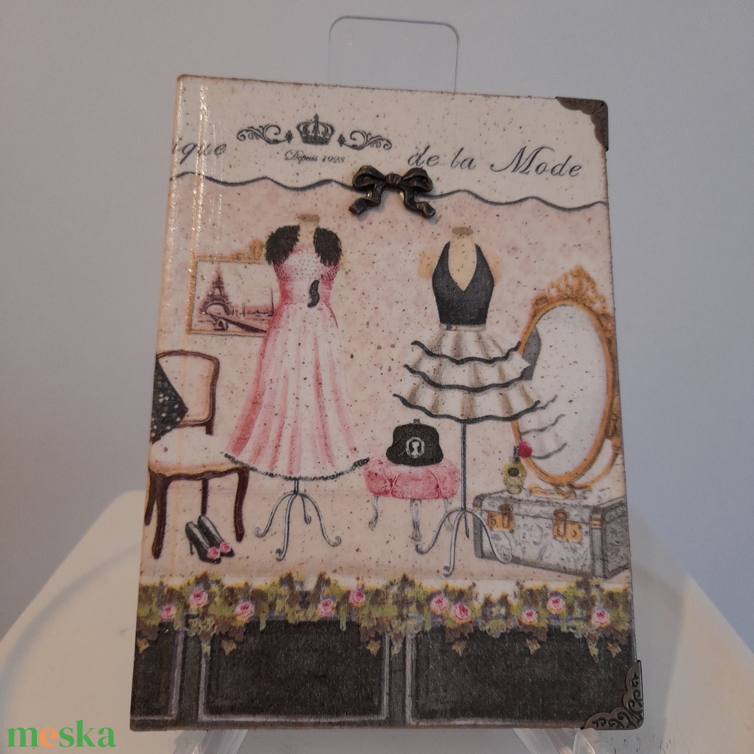 Notesz, jegyzetfüzet mintával a vintage jegyében - otthon & életmód - konyhafelszerelés, tálalás - sütés, főzés - receptfüzet - Meska.hu