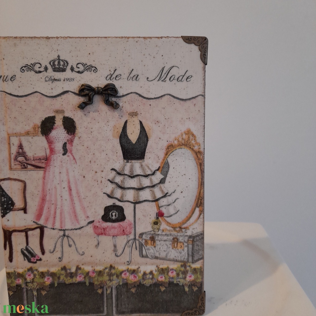 Notesz, jegyzetfüzet mintával a vintage jegyében - otthon & életmód - konyhafelszerelés, tálalás - sütés, főzés - receptfüzet - Meska.hu