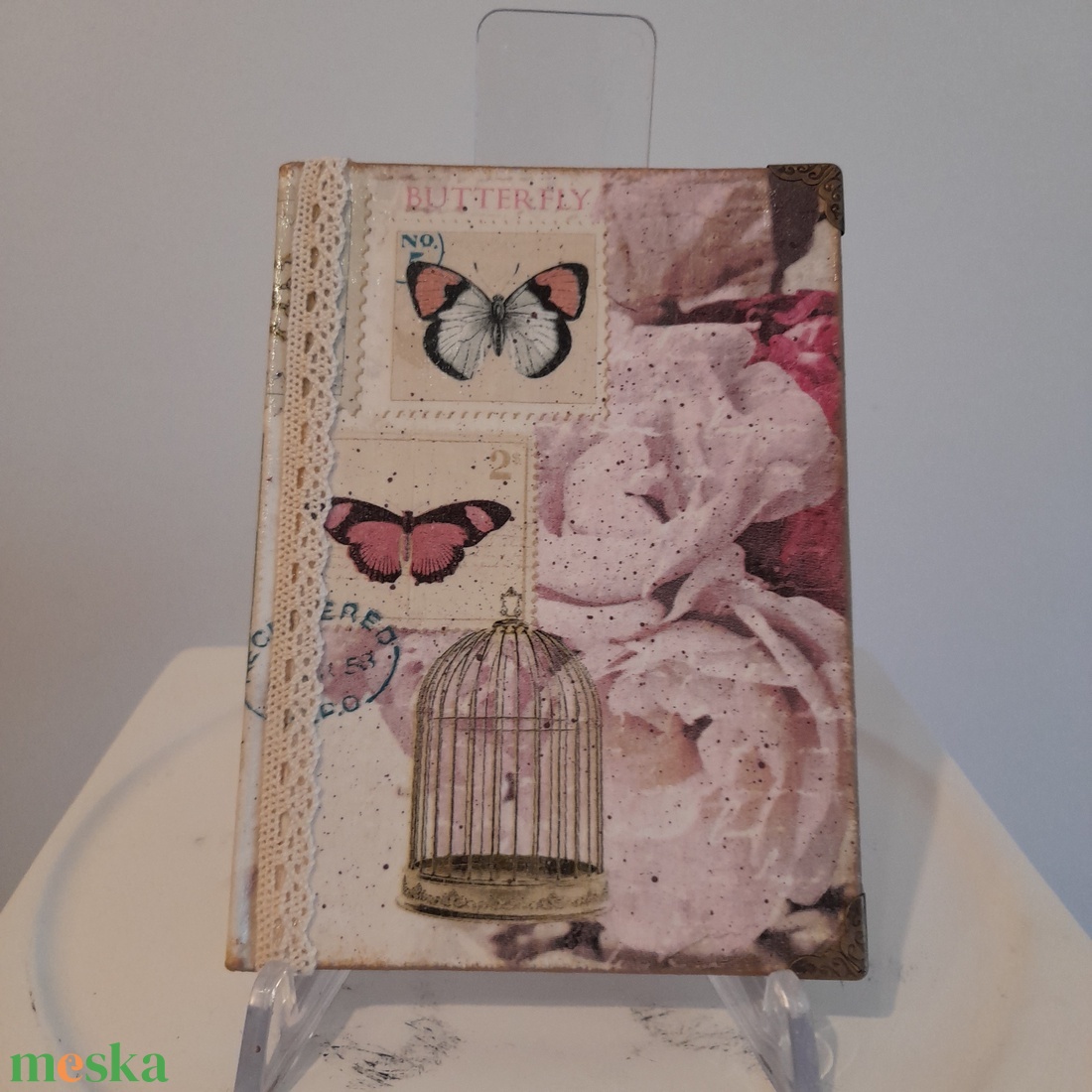 Notesz, jegyzetfüzet mintával a vintage jegyében - otthon & életmód - konyhafelszerelés, tálalás - sütés, főzés - receptfüzet - Meska.hu