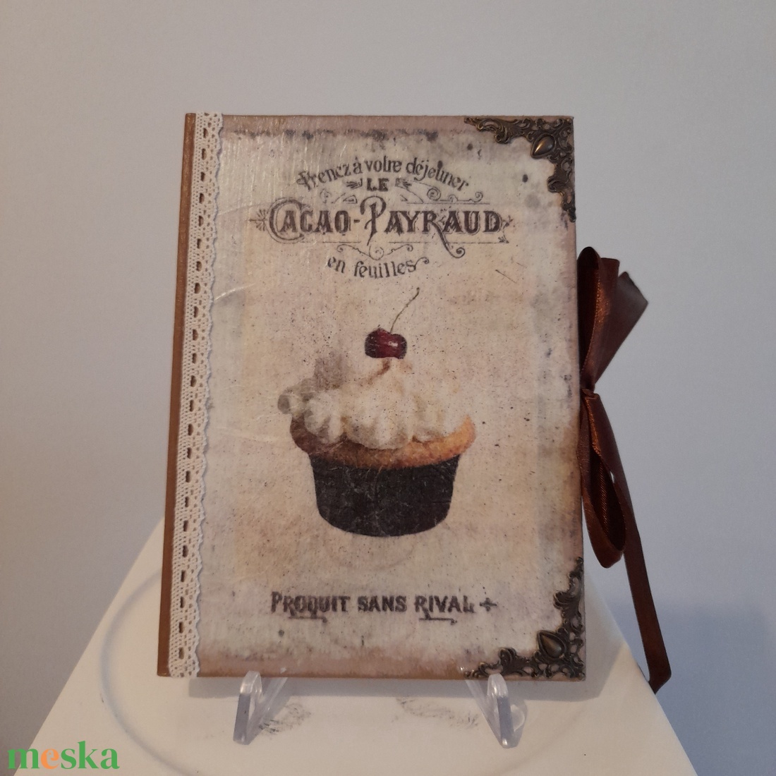 Receptfüzet muffin mintával a vintage jegyében - otthon & életmód - konyhafelszerelés, tálalás - sütés, főzés - receptfüzet - Meska.hu