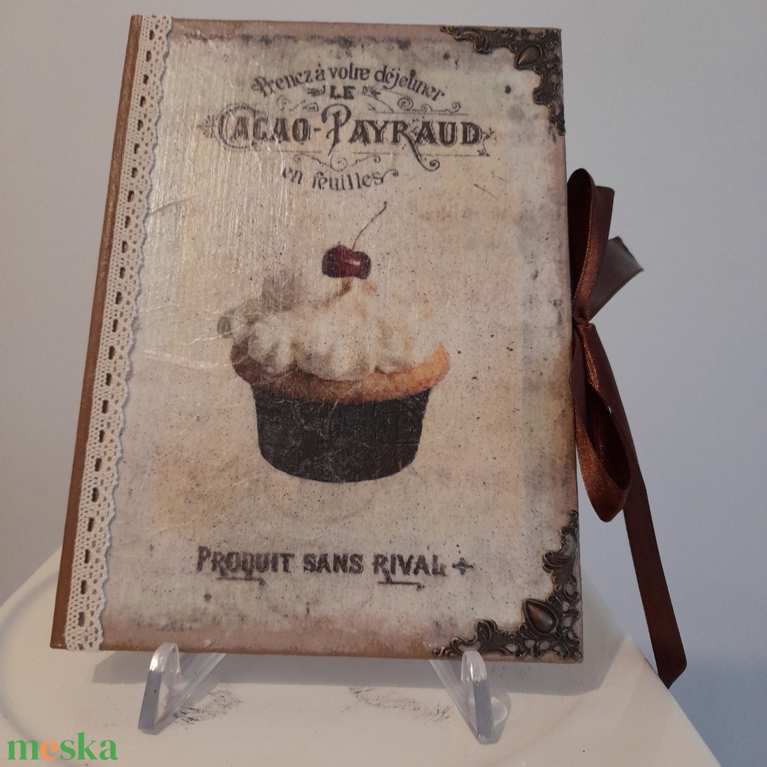 Receptfüzet muffin mintával a vintage jegyében - otthon & életmód - konyhafelszerelés, tálalás - sütés, főzés - receptfüzet - Meska.hu