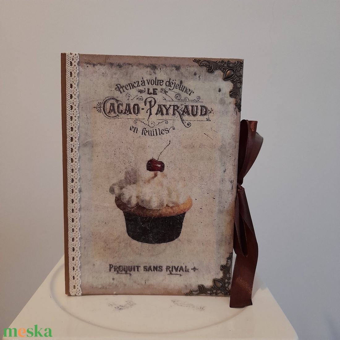 Receptfüzet muffin mintával a vintage jegyében - otthon & életmód - konyhafelszerelés, tálalás - sütés, főzés - receptfüzet - Meska.hu