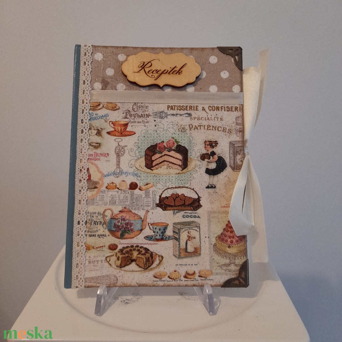 Receptfüzet sütis mintával a vintage jegyében - otthon & életmód - konyhafelszerelés, tálalás - sütés, főzés - receptfüzet - Meska.hu Receptfüzet sütis mintával a vintage jegyében - otthon & életmód - konyhafelszerelés, tálalás - sütés, főzés - receptfüzet - Meska.hu