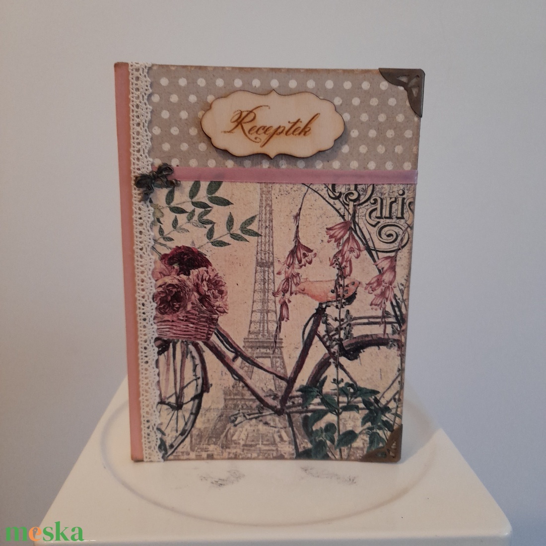 Receptfüzet párizsi mintával a vintage jegyében - otthon & életmód - konyhafelszerelés, tálalás - sütés, főzés - receptfüzet - Meska.hu Receptfüzet párizsi mintával a vintage jegyében - otthon & életmód - konyhafelszerelés, tálalás - sütés, főzés - receptfüzet - Meska.hu