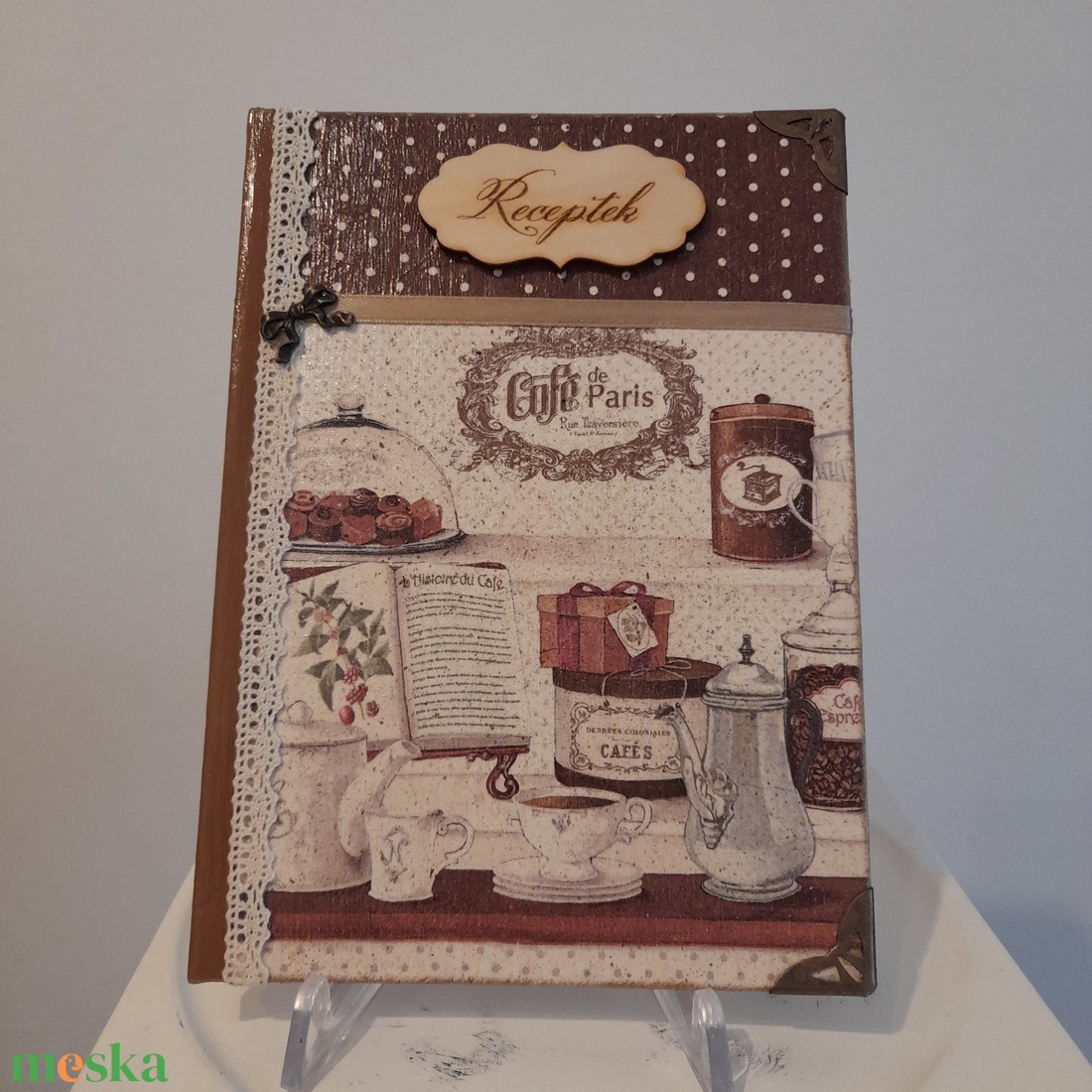 Receptfüzet sütis mintával a vintage jegyében - otthon & életmód - konyhafelszerelés, tálalás - sütés, főzés - receptfüzet - Meska.hu Receptfüzet sütis mintával a vintage jegyében - otthon & életmód - konyhafelszerelés, tálalás - sütés, főzés - receptfüzet - Meska.hu