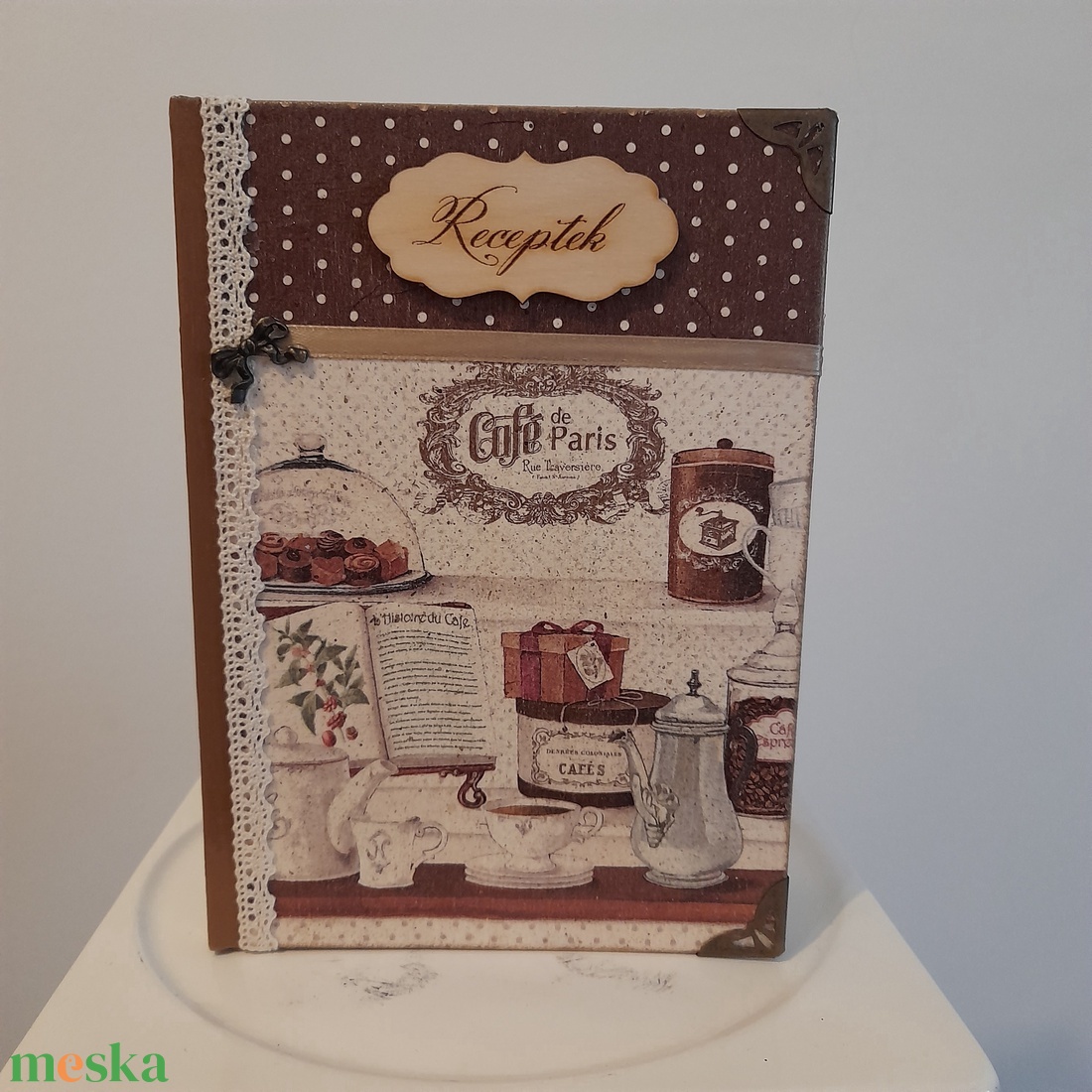 Receptfüzet sütis mintával a vintage jegyében - otthon & életmód - konyhafelszerelés, tálalás - sütés, főzés - receptfüzet - Meska.hu Receptfüzet sütis mintával a vintage jegyében - otthon & életmód - konyhafelszerelés, tálalás - sütés, főzés - receptfüzet - Meska.hu