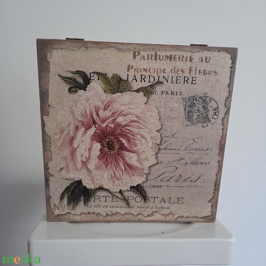  Vintage  stílusú nagy méretű  tároló doboz/ varrós doboz - ékszer - ékszertartó - ékszerdoboz - Meska.hu