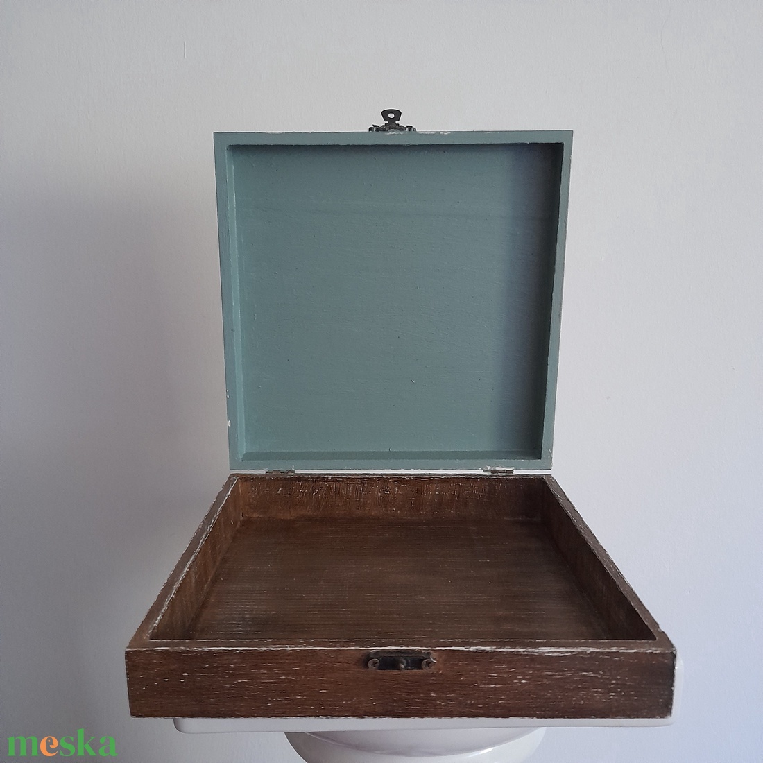  Vintage  stílusú nagy méretű  tároló doboz/ varrós doboz - ékszer - ékszertartó - ékszerdoboz - Meska.hu