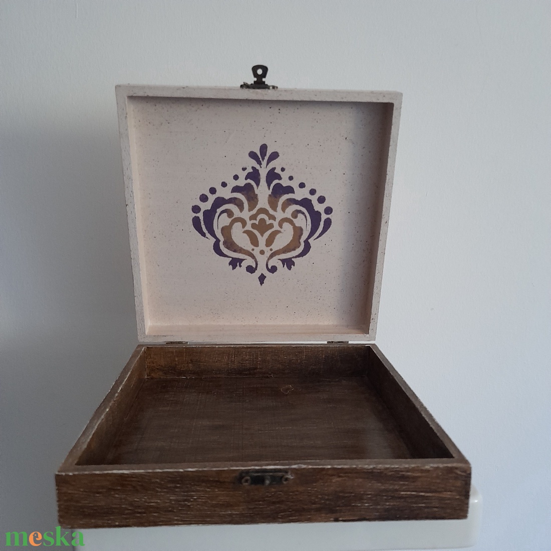  Vintage  stílusú nagy méretű  tároló doboz/ varrós doboz - ékszer - ékszertartó - ékszerdoboz - Meska.hu