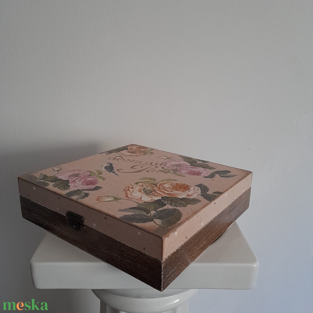  Vintage  stílusú nagy méretű  tároló doboz/ varrós doboz - ékszer - ékszertartó - ékszerdoboz - Meska.hu