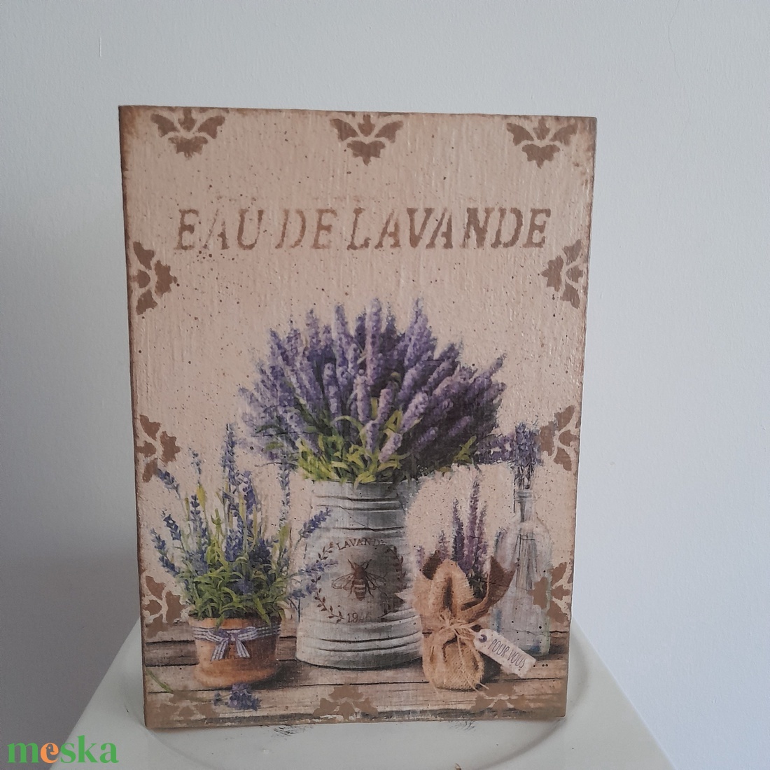  Vintage levendulás ékszertartó doboz/varrós doboz könyv formájú - ékszer - ékszertartó - ékszerdoboz - Meska.hu