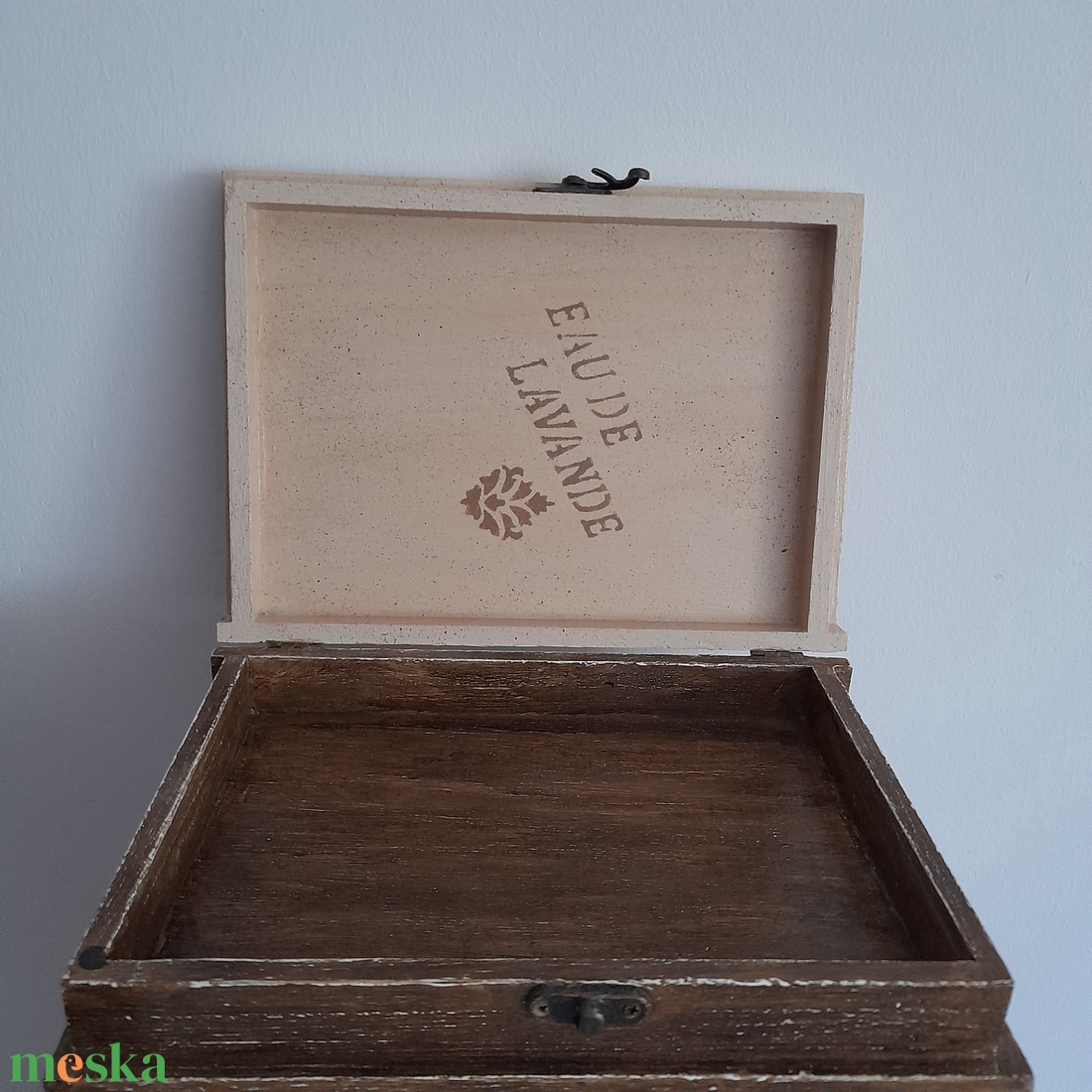  Vintage levendulás ékszertartó doboz/varrós doboz könyv formájú - ékszer - ékszertartó - ékszerdoboz - Meska.hu