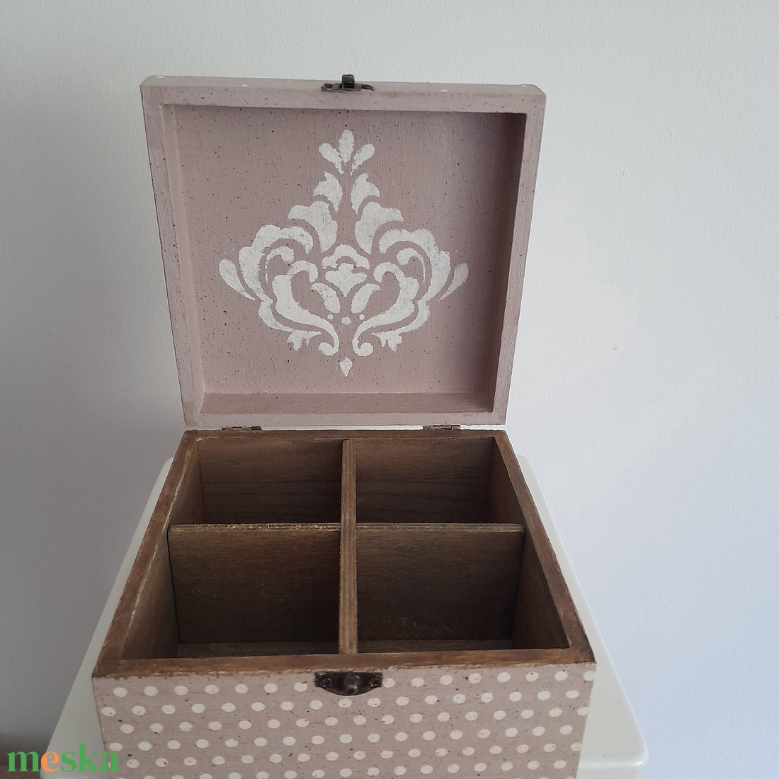  Vintage  madárka mintás teafiltertartó doboz/varrós doboz - otthon & életmód - konyhafelszerelés, tálalás - konyhai tárolás - tea & kávé tárolás - Meska.hu