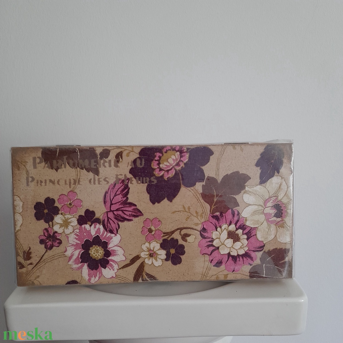  Vintage virágos ékszertartó doboz/varrós doboz - ékszer - ékszertartó - ékszerdoboz - Meska.hu